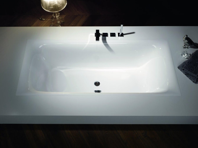 Recht-Eck-Badewanne Stahl Bettelux