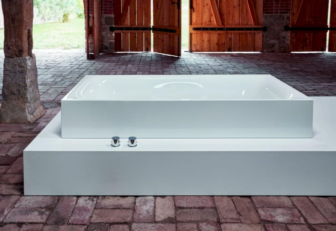 Recht-Eck-Badewanne Stahl Bettelux