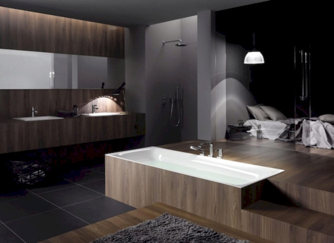 Recht-Eck-Badewanne Stahl Bettelux