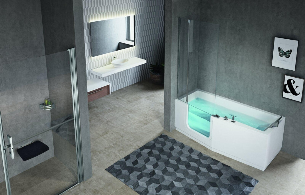 Wannenaufsatz für Iris rechts Höhe 150cm