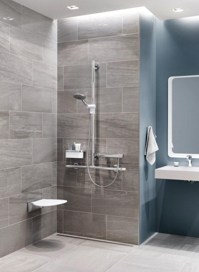 Duschkorb System 800 verchromt Hewi