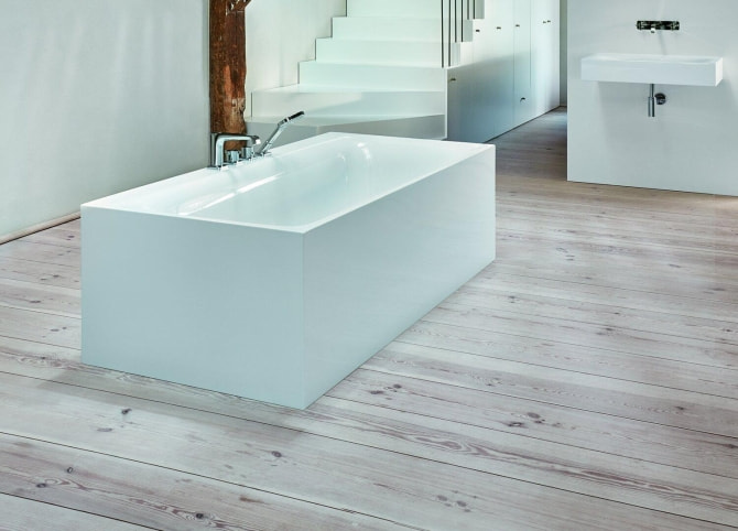 Recht-Eck-Badewanne Stahl Bettelux