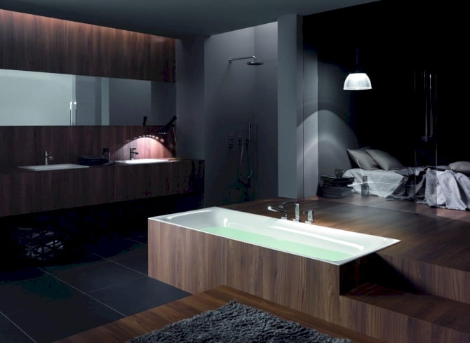 Recht-Eck-Badewanne Stahl Bettelux