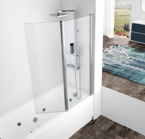 Badewannen Trennwand 50x70x150cm Aurora2