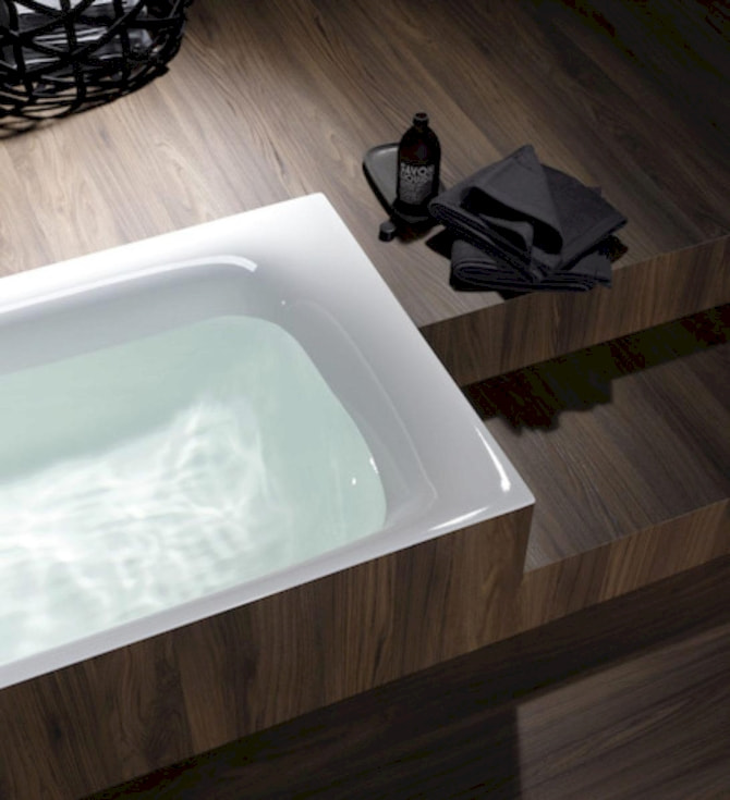 Recht-Eck-Badewanne Stahl Bettelux