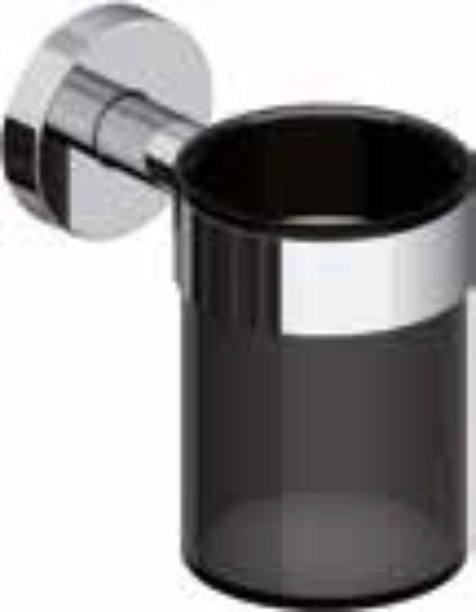 Glashalter mit Glas verchromt