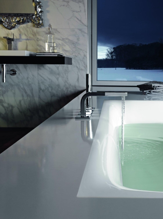 Recht-Eck-Badewanne Stahl Bettelux