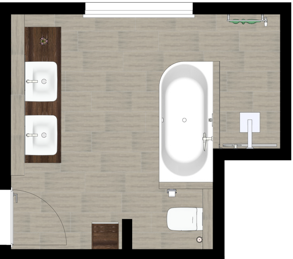 Mittleres Bad Grundriss 3