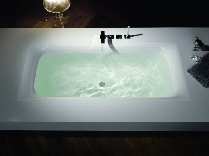 Recht-Eck-Badewanne Stahl Bettelux