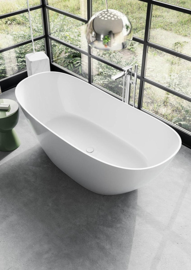 Badewanne Mineralg. V3 freist. 165x75cm