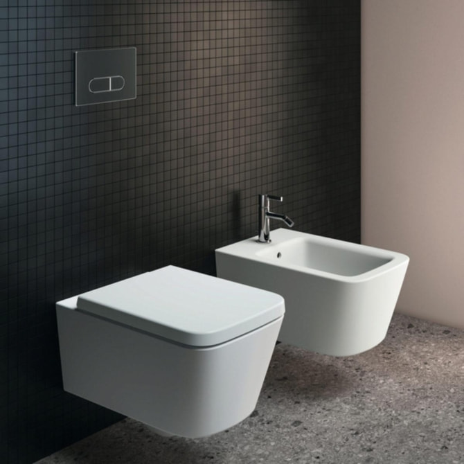 Wandtiefspül-WC Blend Cube AquaBlade