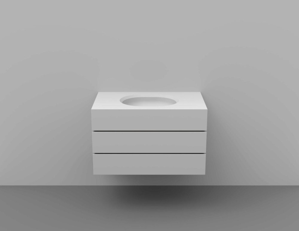 SHELVES mit integriertem WB oval, 90