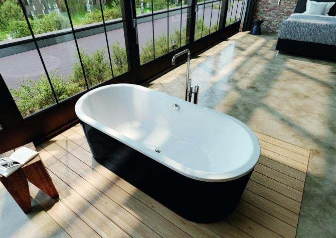 Badewanne Stahl Classic Duo Oval freist.