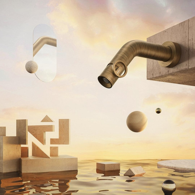 Sole WT-Batterie m. Push Ablaufgarnitur