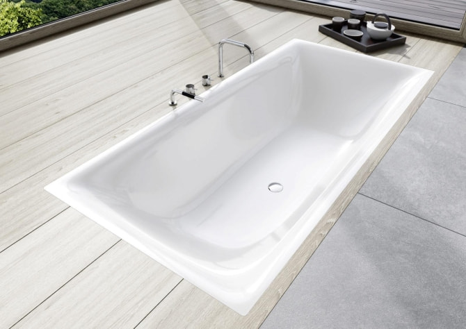 Badewanne Stahl SILENIO 180x80x43,5cm