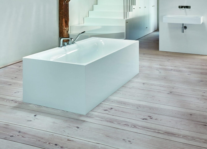 Recht-Eck-Badewanne Stahl Bettelux