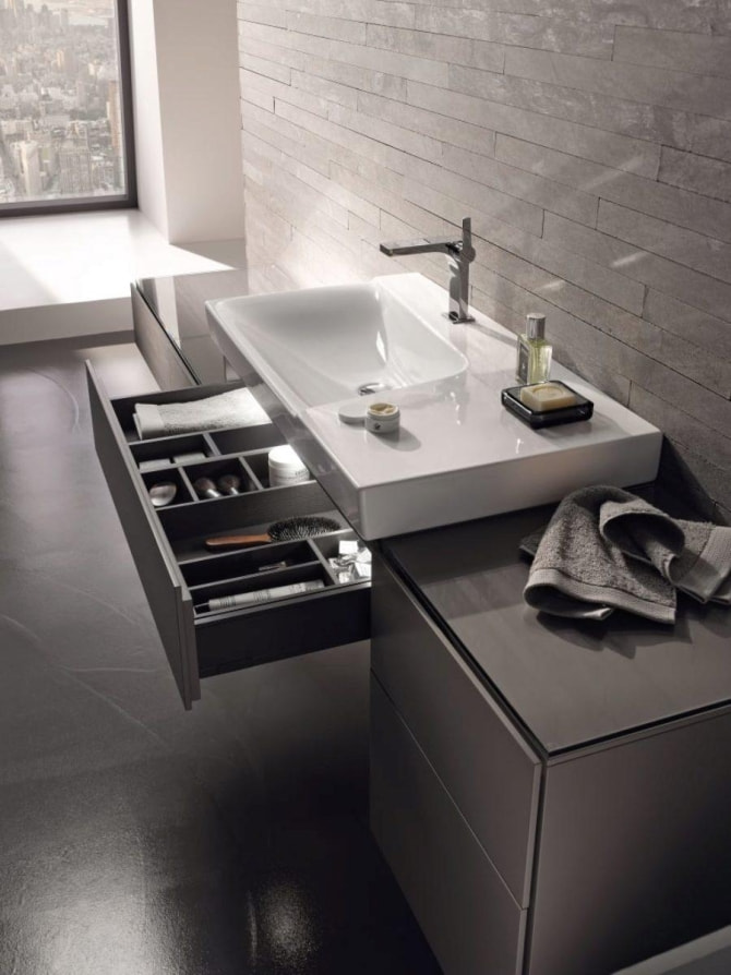 Waschtisch Xeno2  900x48,0cm weiss Kera-