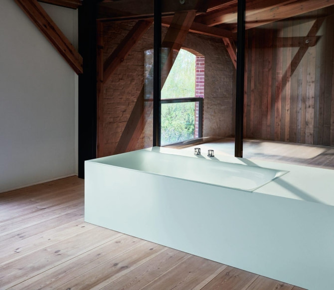 Recht-Eck-Badewanne Stahl Bettelux