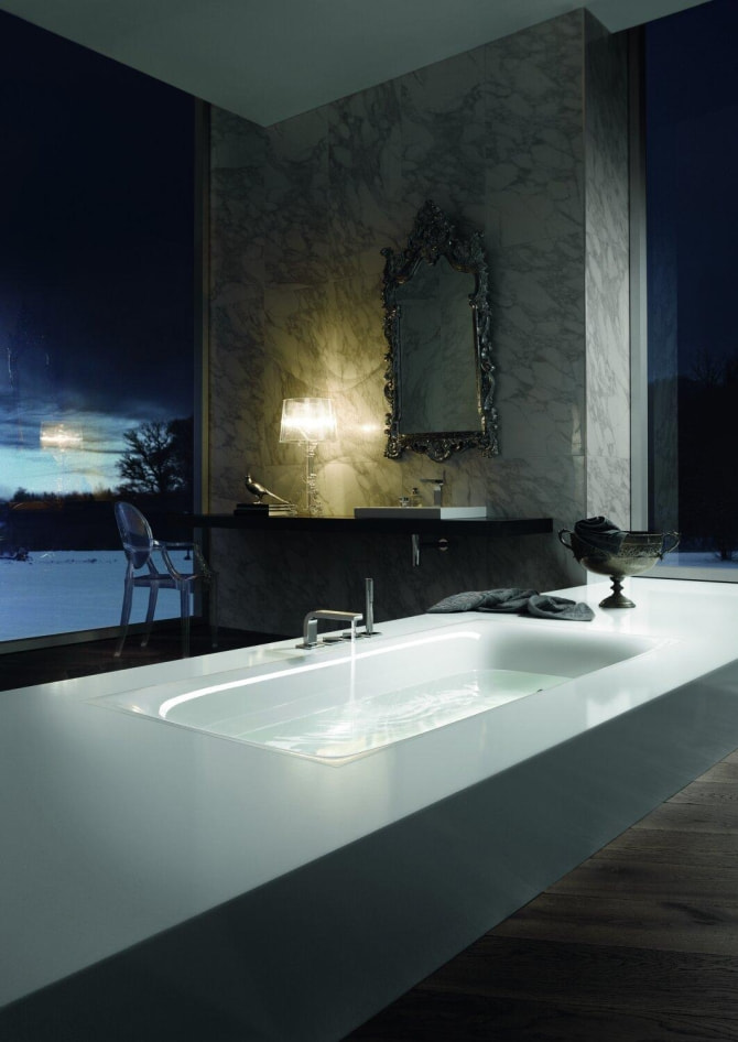 Recht-Eck-Badewanne Stahl Bettelux