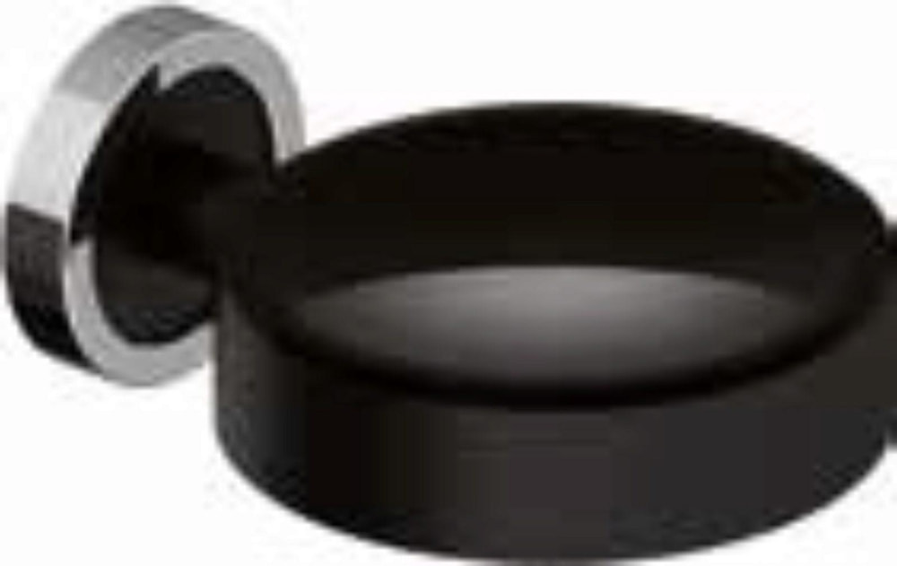 Seifenhalter mit Schale verchromt/carbon