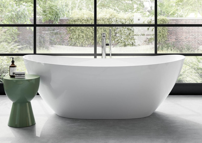 Badewanne Mineralg. V3 freist. 165x75cm
