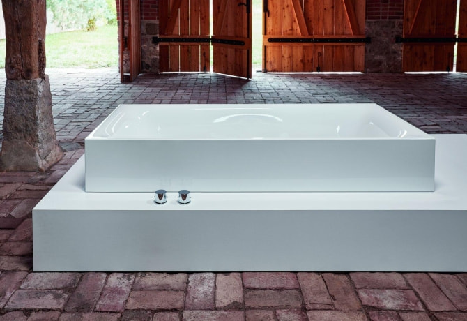 Recht-Eck-Badewanne Stahl Bettelux