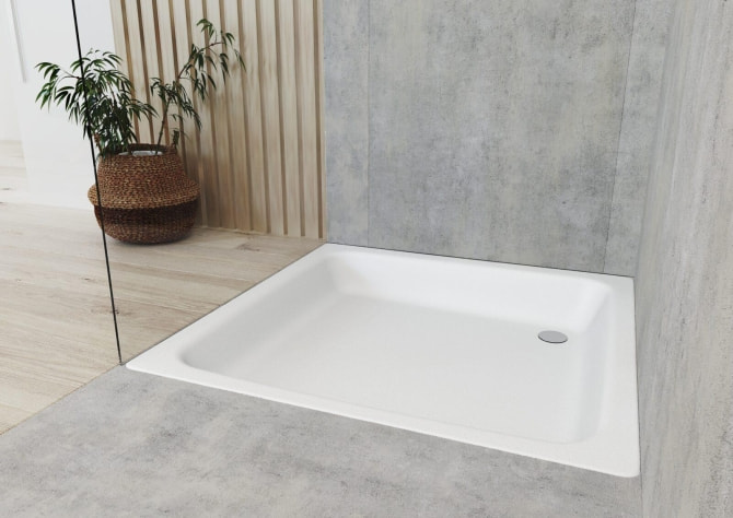 Duschwanne Stahl Sanidusch 90x75x14cm