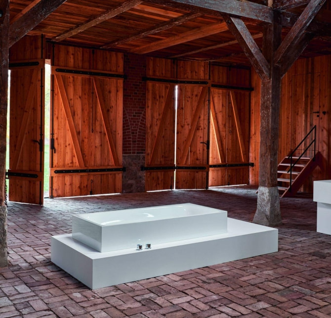 Recht-Eck-Badewanne Stahl Bettelux