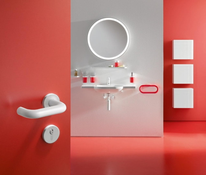 Halter System 800 signalweiss Hewi