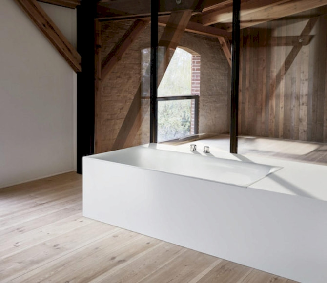 Recht-Eck-Badewanne Stahl Bettelux