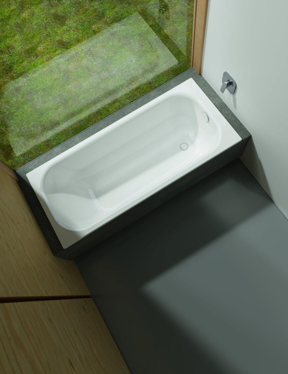 Badewanne Stahl Betteform 170x75cm