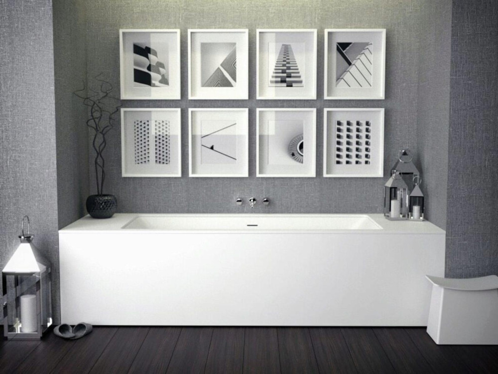 Badew.Shape 180x80cm K/Stone weiß matt