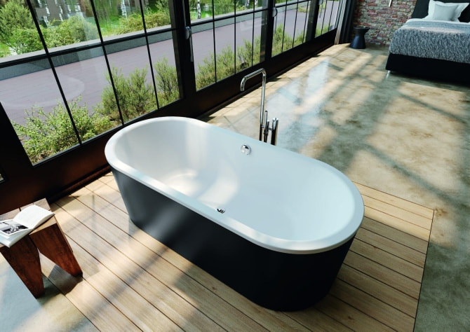 Badewanne Stahl Classic Duo Oval freist.