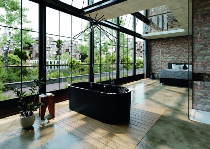 Badewanne Stahl Classic Duo Oval freist.