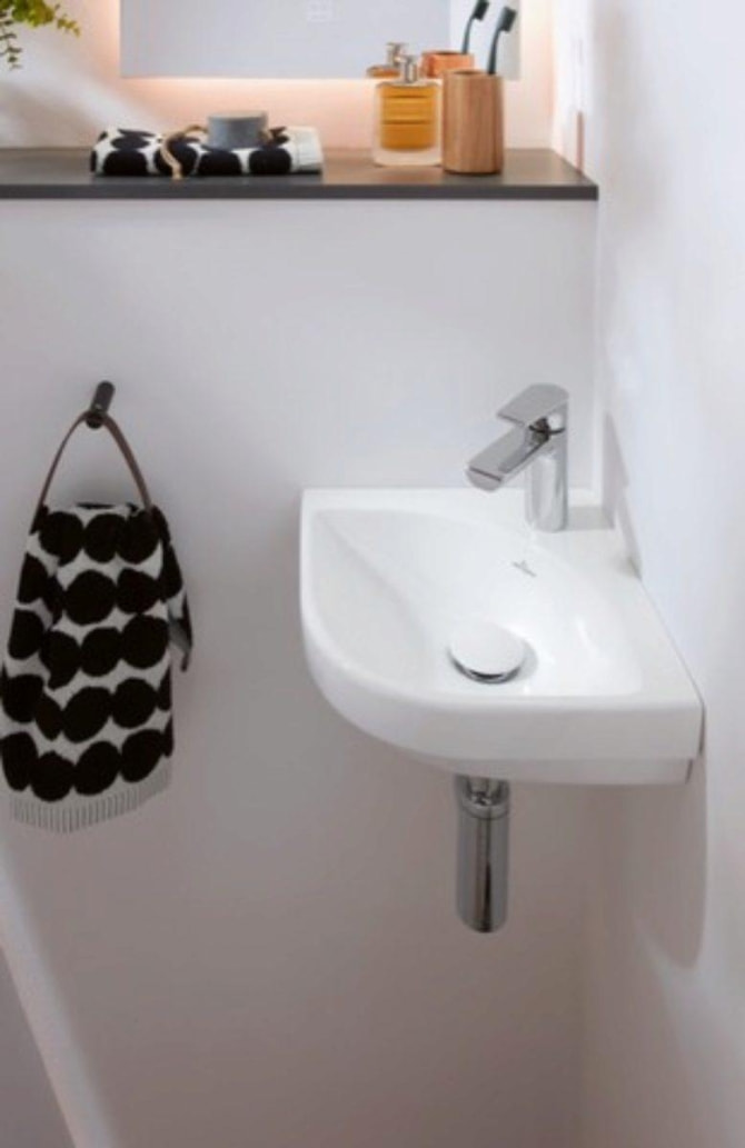 Eck-Handwaschbecken Subway 3.0 32x32cm